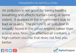 Direct and indirect measures to reduce air pollution: Paragraph On Air Pollution 100 150 200 To 300 Words For Kids Students And Children A Plus Topper