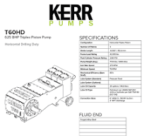 Horizontal Directional Drill (HDD) Mud Pumps