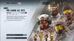 Celebrate the rainbow six siege pro league with maverick's gold chibi charm, celestial glory uniform, alchemist headgear and halcyon flux weapon skin for the m4. Y5s1 Pro League Set Bundles Rainbow Six Siege Youtube
