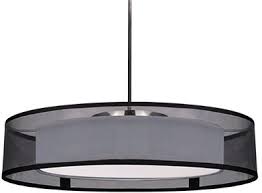 Kuzco Pd11420 Bk Covina Contemporary Black Led 20 Drum Ceiling Pendant Light Kuz Pd11420 Bk