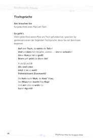 Blick Ins Buch Von Midvox Tischspruche Vorschullieder Kinder Reime
