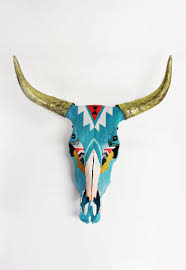 My Painted Cow Skull Cowskull Handpainted Southwest Art Paintedskull Aztec Design Chelseapyeatt Cow Skull Art Painted Cow Skulls Painted Animal Skulls