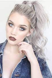 Haircut Near Me Open Late Haircut Near Me School All Haircut Kit Grey Hair Color High Ponytail Hairstyles Grey Blonde Hair