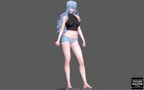3D file REI AYANAMI CASUAL MILF LONG HAIR EVANGELION ANIME CHARACTER 3D  PRINT・3D printing template to download・Cults
