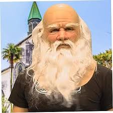CUCUFA Christmas Old Man Masks, Santa Mask with White Beard, Funny Latex  Full Head Decorative Christmas Costume Party Props for Cosplay Costume  Christmas Party Carnival : Amazon.de: Toys