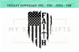 Distressed American Flag Faith With Christian Cross Svg 194529 Svgs Design Bundles In 2020 Faith Svg Christian Graphic Design Svg