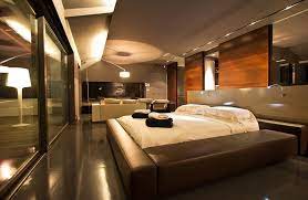 Ultra thin modern minimalist led ceiling lamp creative diamond. Ultra Modern Bedroom With Leather Bed And Small Living Room Kbhome Modern Master Bedroom Design Master Bedroom Interior Luxury Master Bedroom Design