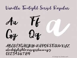 Use it to make any design project stand out! Vanilla Twilight Script Font Vanillatwilightscript Font Vanilla Twilight Script Version 1 00 September 2 2019 Fontcreator 12 0 0 2546 64 Bit Font Otf Font Handwriting Font Fontke Com