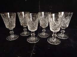 Maybe you would like to learn more about one of these? Lot Vintage Cut Crystal Stemware Wine Glasses