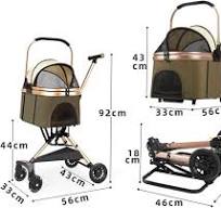 Amazon.com: 4 in 1 Dog Stroller with Detachable Carrier, One ...