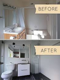Before After A Humdrum Bathroom Gets A Modern Makeover Cheap Bathroom Makeover Cheap Bathroom Remodel Modern Bathroom Remodel