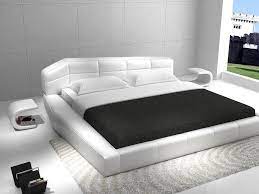 Get the best deals on platform beds frames for king. Contemporary White Eco Leather King Size Platform Bed Set 3pcs J M Dream Walmart Com Walmart Com
