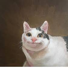 Meme Cat Painting Cat Painting Art Memes Cat Art