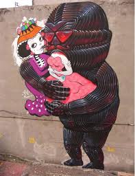 One Of The Weirdest Pieces I Ve Seen In A Long Time By Minoz And Meiz In Mexico Street Art Love Murals Street Art Street Art