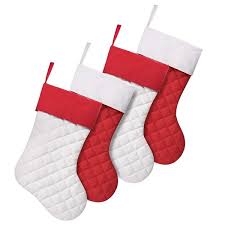 Choose the perfect christmas stocking holder and stockings for your whole family. Christmas Stockings 4 Pack 18 Inch Red White Thick Luxury Quilted Cotton Stockings For Family Holiday Xmas Party Decorations Red White Quilted Stockings Cr18e8s99oz