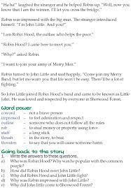 Grade 4 Reading Lesson 2 Fables And Folktales Robin Hood Meets Little John 2 Reading Lessons Learn English Lesson