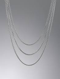 Mature gets a pearl necklace. David Yurman Box Chain Necklace 2 7mm 72 Inch Length Have This And Can T Quite Figure Out How To Wear It Chain Necklace Necklace Chain