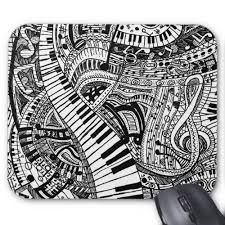 Classical Music Doodle With Piano Keyboard Mouse Pad Zazzle Com Music Doodle Music Design Classical Music