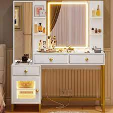 Vanity Desk With Full Length Mirror And