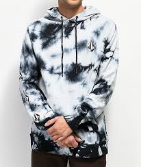 Black And White Tie Dye Hoodie Volcom Deadly Stones Black Tie Dye Hoodie Zumiez Black Tie Dye Tie Dye Hoodie Tie Dye Outfits