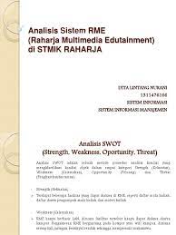 Widodo, prabowo p., et al. Analisis Sistem Rme Raharja Multimedia Edutainment Di Stmik Raharja