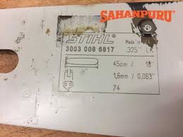 Chainsaw Bar Sizes Battery Size Guide Chainsaw File Chart