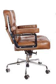Buy leather office chair and get the best deals at the lowest prices on ebay! Vintage Caramel Brown Soft Pad Executive Management Office Replica Chair Swivel And Polishe Vintage Office Chair Brown Leather Office Chair Office Chair Design