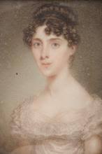 Sold at Auction: 19th C Regency Miniature Painting Portrait of Lady