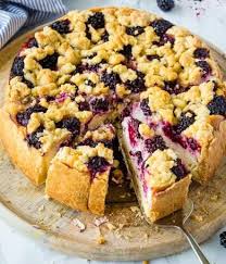 Brombeerkuchen Mit Quark Und Frischkase Rezept Brombeerkuchen Brombeer Kuchen Kuchen