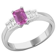Pink sapphire engagement ring is combination of 2 material of jewelery in pink sapphire engagement ring uk, pink color and sapphire. Pink Sapphire Diamond Five Stone Ring In 18ct White Gold Pdpk717w Purely Diamonds