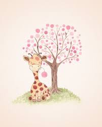 Watercolor Nursery Illustrations Animals Nursery Art Baby Girl Nursery Giraffe Fox Rabbit An Nursery Art Girl Giraffe Nursery Art Baby Girl Nursery Art