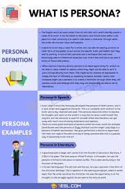 Persona Definition Examples Of Persona In Speech And Literature 7 E S L In 2020 English Words Feelings And Emotions Persona