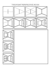 Two Point Perspective Worksheet Room Art Worksheets Perspective Drawing Art Lessons