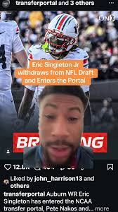 Is Eric Singleton Entering The Draft