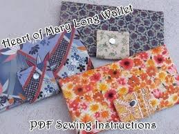 How To Make A Long Wallet Ebook Pdf By Heartofmary On Etsy 7 00 Fabric Wallet Wallet Pattern Advanced Sewing
