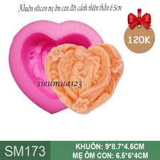 Khuôn rau câu silicon mẹ bồng con đôi cánh thiên thần ( SM173 ) – Siêu Mua  123