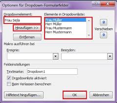 Das ist nicht schwer, denn praktische vorlagen helfen ihnen dabei. Dropdown Formularfeld Office Lernen Com