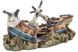 Top fin coral aquarium ornaments shipwreck. Shipwreck Maidenhead Aquatics