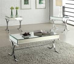 Acme Furniture Yuri 3pc Coffee Table Set Mirrored Coffee Tables Coffee Table 3 Piece Coffee Table Set