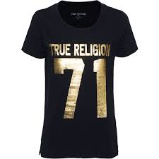 Black And Gold True Religion Shirt Womens Pin On My Polyvore Finds