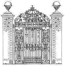 Black aluminum fence pool gate. 6 Gate Clipart Vintage The Graphics Fairy