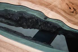 Custom Live Edge Table With Blue Glass River Table Walnut Etsy In 2020 Live Edge Table Live Edge Coffee Table Blue Glass