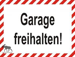 Kostenlose lieferung für viele artikel! Hinweisschild Garage Freihalten Mit Warnbalken