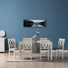 طقم سفرة بـ 6 مقاعد من بي بي كورنال أبيض home decor decor dining table