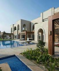 Arabic decor brings unique vibe into modern interior decorating. Villa Allegria Cairo Egypt Designed By Xin Studio Tamer Anani Golf View 2 Architecture Villa Design Islamic Architecture