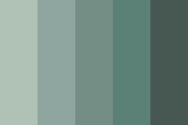Some of our most beautiful shades sit at the junction between green and blue: Teal Grey Color Palette