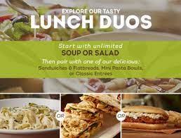 Adjustable ring, bracelets, necklace instructions. Olive Garden Lunch Duo Starting At 5 94 To Go Includes Entree Soup Or Salad Breadsticks The Coupon Project
