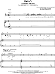 Banana boat song day o. Day O The Banana Boat Song Sheet Music To Download And Print