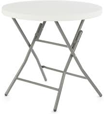 31 5 W X 29 H Folding Round Cocktail Table White Cafe Tables Round Cocktail Tables White Cocktail Tables