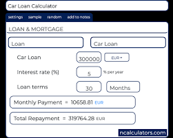 Whether the car is new or used impacts the rate, as. Car Loan Calculator
